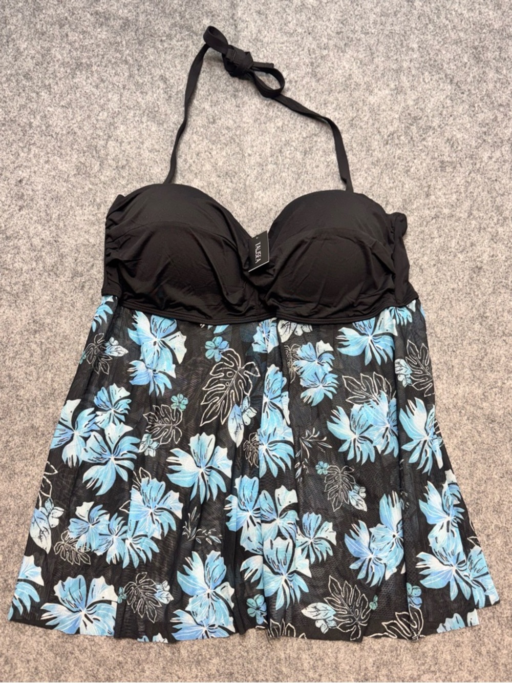 Talisea Bandeau Tankini Top halter Only Mesh Strapless Swimsuits  No Bottom 18w
